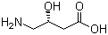 (R)-(-)-4-氨基-3-羟基丁酸分子结构 (CAS 7013-07-2)