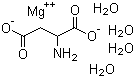 structure of CAS# 7018-07-7, Magnesium aspartate tetrahydrate;DL-Aspartic acid magnesium salt tetrahydrate