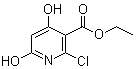 structure of CAS# 70180-38-0, Ethyl 2-chloro-4,6-dihydroxynicotinate;2-Chloro-1,6-dihydro-4-hydroxy-6-oxo-3-pyridinecarboxylic acid ethyl ester
