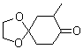 structure of CAS# 702-69-2, 7-Methyl-1,4-dioxaspiro[4.5]decan-8-one;(±)-4,4-Ethylenedioxy-2-methylcyclohexanone; 4,4-(Ethylenedioxy)-2-methylcyclohexanone; 5,5-Ethylenedioxy-1-methylcyclohexan-2-one; NSC 113128