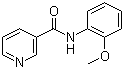 结构式 CAS# 70301-27-8, N-(2-甲氧基苯基)-3-吡啶甲酰胺