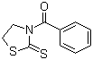 structure of CAS# 70326-37-3, 3-Benzoylthiazolidine-2-thione;3-Benzoyl-2-thiazolidinethione; Phenyl(2-thioxo-3-thiazolidinyl)methanone; N-Benzoylthiazolidine-2-thione