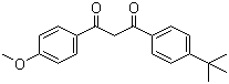 structure of CAS# 70356-09-1, Avobenzone;4-tert-Butyl-4'-methoxy-dibenzoylmethane; 1-(4-(1,1-Dimethylethyl)phenyl)-3-(4-methoxyphenyl)-1,3-propanedione; Parsol 1789; Eusolex 9020; Escalol 517