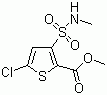 structure of CAS# 70374-37-7, Methyl 5-chloro-3-chlorosulfonyl-2-thiophene carboxylate;5-Chloro-3-(N-methylsulfamoyl)-thiophene-2-carboxylic acid methyl ester