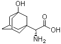 structure of CAS# 709031-29-8, 3-Hydroxy-1-adamantyl-D-glycine;(alphaS)-alpha-Amino-3-hydroxytricyclo[3.3.1.1(3,7)]decane-1-acetic acid