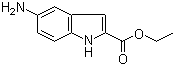 结构式 CAS# 71086-99-2, 5-氨基-1H-吲哚-2-羧酸乙酯