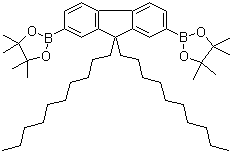 结构式 CAS# 711026-06-1, 9,9-二癸基芴-2,7-二硼酸二频哪醇酯