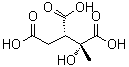 structure of CAS# 71183-66-9, (2S,3R)-3-Hydroxybutane-1,2,3-tricarboxylic acid;3-Carboxy-2,3-dideoxy-4-C-methyl-DL-threo-pentaric acid