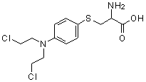 structure of CAS# 7147-15-1, S-[4-[Bis(2-chloroethyl)amino]phenyl]cysteine;NSC 62404