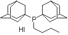 structure of CAS# 714951-87-8, Butylbis(tricyclo[3.3.1.1(3,7)]dec-1-yl)phosphine hydriodide;Di(1-adamantyl)-n-butylphosphine hydriodide