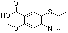 structure of CAS# 71675-86-0, 2-Methoxy-4-amino-5-ethylthiobenzoic acid