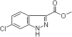 structure of CAS# 717134-47-9, 6-Chloro-1H-indazole-3-carboxylic acid methyl ester