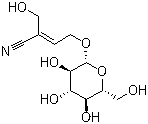 structure of CAS# 71933-54-5, Sarmentosine;(2E)-4-(beta-D-Glucopyranosyloxy)-2-(hydroxymethyl)-2-butenenitrile