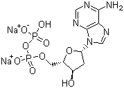 2'-Deoxyadenosine-5'-diphosphate disodium salt molecular structure (CAS 72003-83-9)