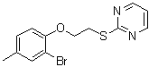 结构式 CAS# 723249-01-2, 2-[[2-(2-溴-4-甲基苯氧基)乙基]硫基]嘧啶