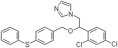 结构式 CAS# 72479-26-6, 芬替康唑; 1-[2-(2,4-二氯苯基)-2-[[4-(苯硫)苯基]甲氧基]乙基]-1H-咪唑