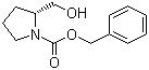 结构式 CAS# 72597-18-3, N-Cbz-D-脯氨醇; N-苄氧羰基-D-脯氨醇