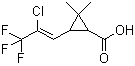 structure of CAS# 72748-35-7, Lambda-cyhalothric acid;Z-(1R,S)-cis-2,2-dimethyl-3-(2,2-chloro-3,3,3-trifluoro-1-propenyl)cyclopropanecarboxylic acid