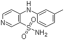 structure of CAS# 72811-73-5, 4-(3'-Methylphenyl)amino-3-pyridinesulfonamide