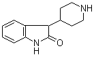 structure of CAS# 72831-89-1, 3-(4-Piperidinyl)-2-indolinone;1,3-Dihydro-3-(4-piperidinyl)-2H-indol-2-one