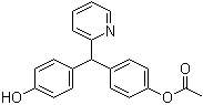 structure of CAS# 72901-16-7, 4-[[4-(Acetyloxy)phenyl]-2-pyridinylmethyl]phenol