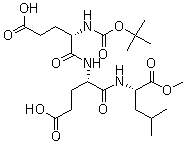 structure of CAS# 72903-33-4, N-[(tert-Butoxy)carbonyl]-L-alpha-glutamyl-L-alpha-glutamyl-L-leucine 3-methyl ester