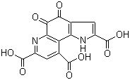 structure of CAS# 72909-34-3, Pyrroloquinoline quinone;Methoxatin; 4,5-Dihydro-4,5-dioxo-1H-pyrrolo[2,3-f]quinoline-2,7,9-tricarboxylic acid