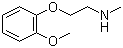 structure of CAS# 72955-82-9, 2-(2-Methoxyphenoxy)-N-methylethylamine;[2-(2-Methoxyphenoxy)ethyl](methyl)amine