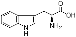 结构式 CAS# 73-22-3, L-色氨酸; L-2-氨基-3-吲哚基丙酸