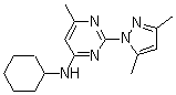 结构式 CAS# 73029-73-9, N-环己基-N-[2-(3,5-二甲基吡唑-1-基)-6-甲基嘧啶-4-基]胺