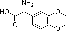 结构式 CAS# 73101-09-4, alpha-氨基-2,3-二氢-1,4-苯并二噁英-6-乙酸