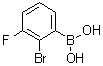 结构式 CAS# 731817-89-3, 2-溴-3-氟苯硼酸