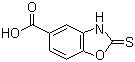 结构式 CAS# 7341-98-2, 2,3-二氢-2-硫酮-5-苯并恶唑羧酸