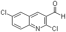 结构式 CAS# 73568-41-9, 2,6-二氯喹啉-3-甲醛