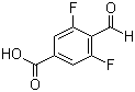 structure of CAS# 736990-88-8, 4-Carboxy-2,6-difluorobenzaldehyde;3,5-Difluoro-4-formylbenzoic acid