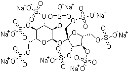 结构式 CAS# 74135-10-7, 蔗糖八硫酸酯钠
