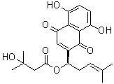结构式 CAS# 7415-78-3, beta-羟基异戊酰紫草素