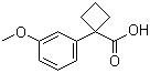结构式 CAS# 74205-43-9, 1-(3-甲氧基苯基)环丁烷羧酸
