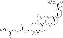 结构式 CAS# 7421-40-1, 甘珀酸钠