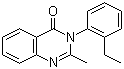 structure of CAS# 7432-25-9, Etaqualone;Ethinazone; Aolan; Athinazone; 2-Methyl-3-(2-ethylphenyl)-4(3H)-quinazolinone; 2-Methyl-3-(o-ethylphenyl)-4-quinazolone; 3-(o-Ethylphenyl)-2-methyl-4(3H)-quinazolinone