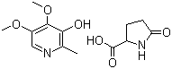 结构式 CAS# 74536-44-0, 美他多辛; 维生素 B6 焦谷氨酸盐