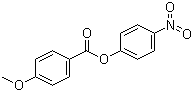 结构式 CAS# 7464-46-2, 4-甲氧基苯甲酸 4-硝基苯酯; 对甲氧基苯甲酸对硝基苯酯