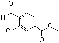 structure of CAS# 74733-26-9, 3-Chloro-4-formylbenzoic acid methyl ester;Methyl 3-chloro-4-formylbenzoate