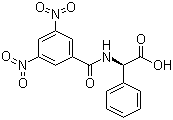 structure of CAS# 74927-72-3, (R)-(-)-N-(3,5-Dinitrobenzoyl)-alpha-phenylglycine;N-(3,5-Dinitrobenzoyl)-D-alpha-phenylglycine