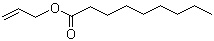 structure of CAS# 7493-72-3, Allyl nonanoate;Nonanoic acid allyl ester; Allyl nonanoate; Allyl pelargonate; NSC 20974