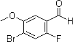 结构式 CAS# 749931-20-2, 4-溴-2-氟-5-甲氧基苯甲醛