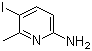 structure of CAS# 75073-11-9, 2-Amino-5-iodo-6-methylpyridine;5-Iodo-6-methyl-2-pyridinamine; 6-Amino-3-iodo-2-methylpyridine