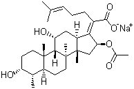 structure of CAS# 751-94-0, Sodium fusidate;Fusidic acid sodium salt; 16-(Acetyloxy)-3,11-dihydroxy-29-nordammara-17(20),24-dien-21-oic acid sodium salt