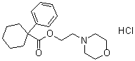 结构式 CAS# 75136-54-8, 1-苯基环己烷羧酸 2-(4-吗啉基)乙基酯盐酸盐