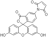 结构式 CAS# 75350-46-8, 荧光素 5-马来酰亚胺